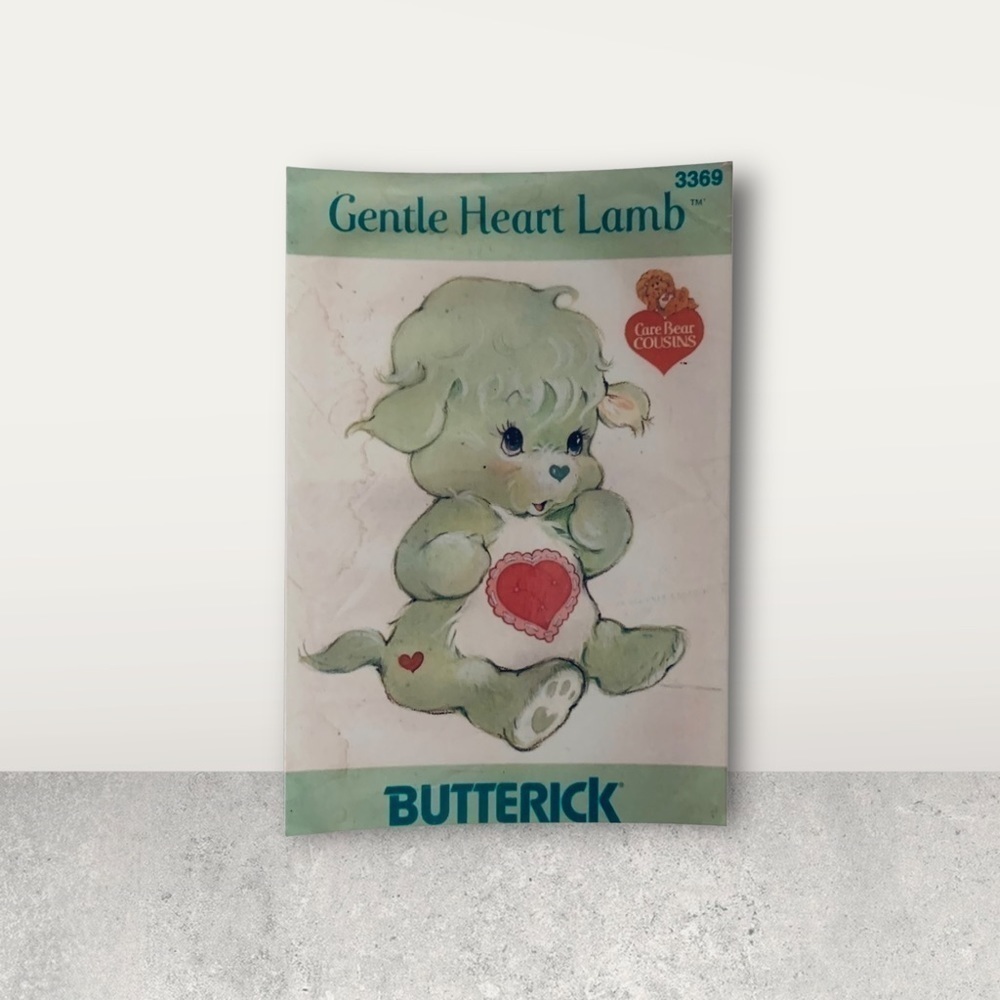 Care Bears Gentleheart green lamb glossy vintage reprint framed with glass‌‌‌